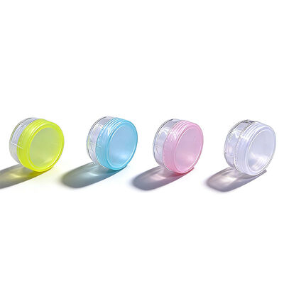 HOT Verkauf Kosmetikbehälter 10g 15g benutzerdefinierte Farbe PS Kunststoff Augen Gesicht Mini-Körpercreme Glas