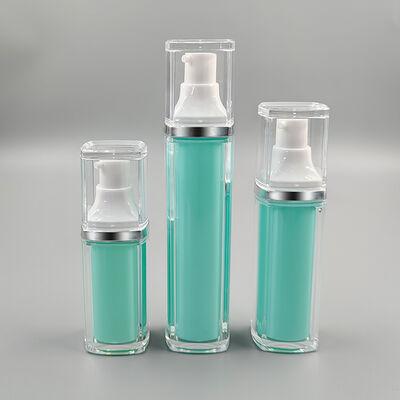 Hochwertige 15ml 30ml 50ml Quadratische Doppelschicht Vakuumflasche für die Körperpflege