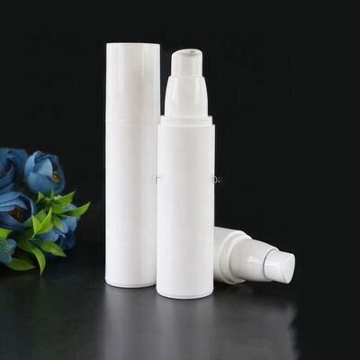 Einzigartige weiße Kosmetikverpackung 50 ml runde Plastikflasche ohne Luft