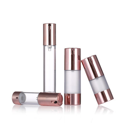 Luxus Rose Gold Luftlose Pumpe Flasche 15-20 ml Runde Luftlose Lotion Flasche Serum Flasche