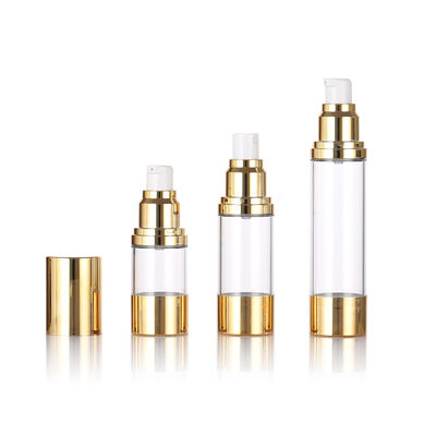 Empfohlen 15 ml 30 ml 50 ml schlanke luftlose Pumpflasche für Hautpflege Verpackungen mit Screen Printing Lotion & Serum