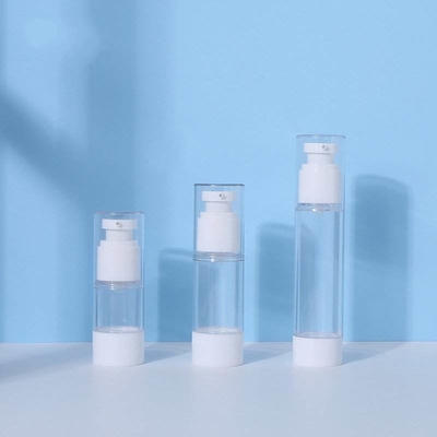 Kosmetische luftlose PlastikPumpflaschen für Gesichts-Augen-Sahnelotion 15ml 30ml 50ml