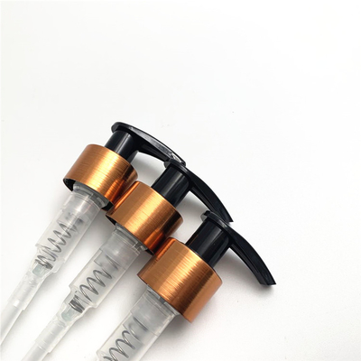 Gebürstete Aluminiumlotions-Luxuspumpe für kosmetischen Toner sahnen 24mm 28mm
