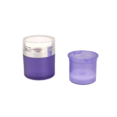 Nachfüllbares doppel-wandiges Runden-luftloses Pumpen-Glas-Acrylsahneverpackenglas