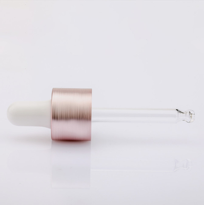 20/410 Aluminiumplastikflaschen-Tropfenzähler-Kappe des ätherischen Öls bürstete Drahtziehen-rosa Farbe