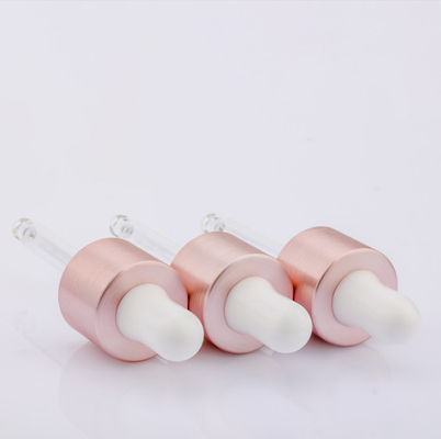 20/410 Aluminiumplastikflaschen-Tropfenzähler-Kappe des ätherischen Öls bürstete Drahtziehen-rosa Farbe
