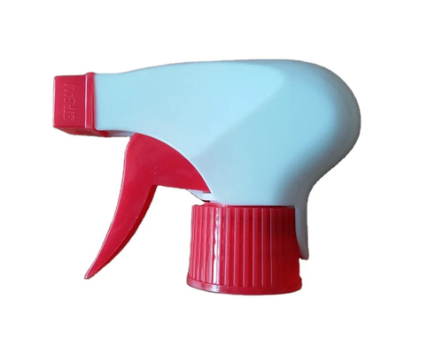 Rot-Weiß-Farbe Kunststoff-Trigger-Sprayer 28mm für Gartenreinigung Waschflasche