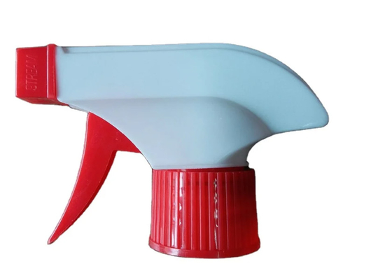Rot-Weiß-Farbe Kunststoff-Trigger-Sprayer 28mm für Gartenreinigung Waschflasche