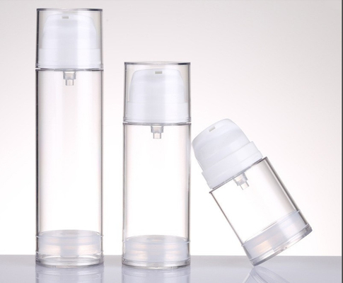 Luftlose Flaschen Schrauben auf klarem AS Luftlose Flasche 30 ml 50 ml