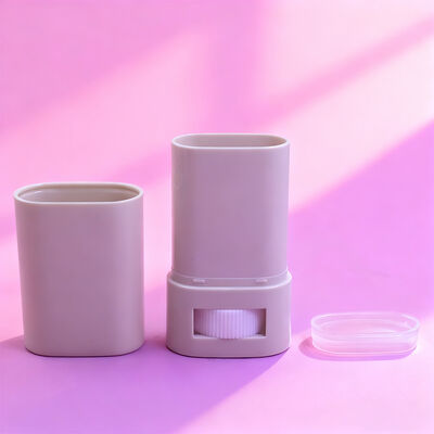 Kundenspezifische ovale flache 15g 20g Dreh-Stick-Deodorant-Verpackung, nachfüllbare Körper-Deodorant-Sonnencreme-Behälter, Tuben, Deodorant-Verpackung