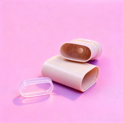 Kundenspezifische ovale flache 15g 20g Dreh-Stick-Deodorant-Verpackung, nachfüllbare Körper-Deodorant-Sonnencreme-Behälter, Tuben, Deodorant-Verpackung
