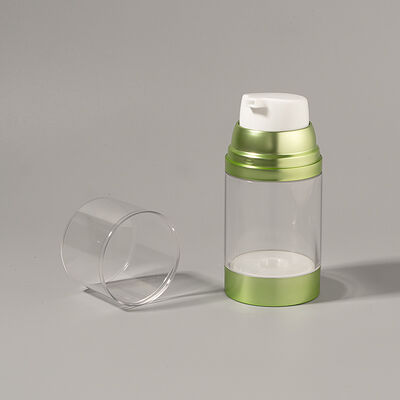 Fabrik Großhandel Luxus Leer 100ml 150ml 120ml ABS AS Luftlose Pumpe Flasche kundenspezifische Matte Glanz Silber UV Lieferant