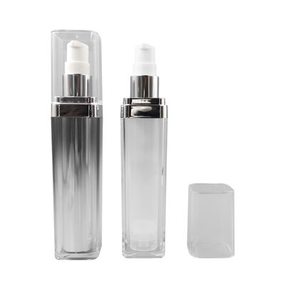 Großhandel Fabrik Hohe Qualität Quadratische Doppelwandige Vakuumflasche 30ml 50ml 75ml Heißer Verkauf Kosmetik Flüssigkeitsbehälter für Shampoo