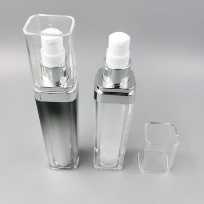 Großhandel Fabrik Hohe Qualität Quadratische Doppelwandige Vakuumflasche 30ml 50ml 75ml Heißer Verkauf Kosmetik Flüssigkeitsbehälter für Shampoo