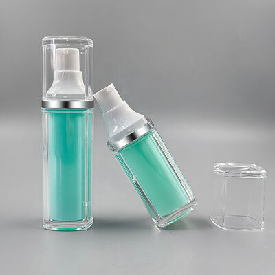 Hochwertige 15ml 30ml 50ml Quadratische Doppelschicht Vakuumflasche für die Körperpflege