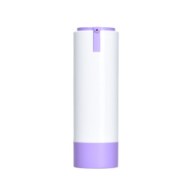 Recycelbares Privatetikett 15ml 30ml 50ml Runde Form Custom Pink Lila Farbe Luftlose ABS Lotion Flasche für Hautpflege Verpackung