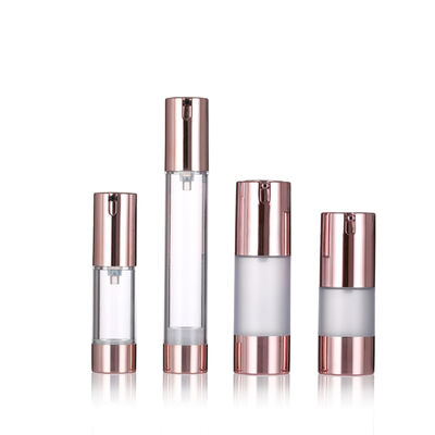 Luxus Rose Gold Luftlose Pumpe Flasche 15-20 ml Runde Luftlose Lotion Flasche Serum Flasche