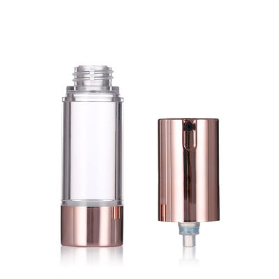 Luxus Rose Gold Luftlose Pumpe Flasche 15-20 ml Runde Luftlose Lotion Flasche Serum Flasche