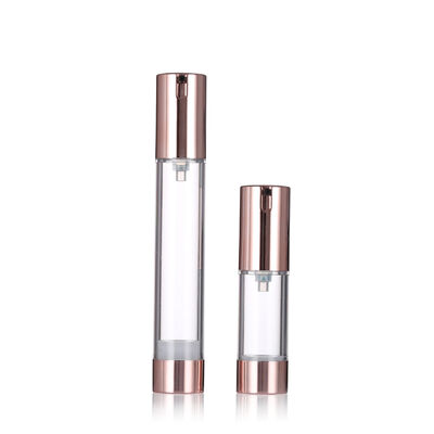 Luxus Rose Gold Luftlose Pumpe Flasche 15-20 ml Runde Luftlose Lotion Flasche Serum Flasche