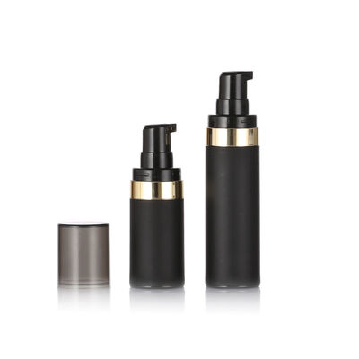Hochwertige schwarze Airless-Flasche 15 ml 30 ml 50 ml PP-Kunststoff-Airless-Kosmetikflaschen
