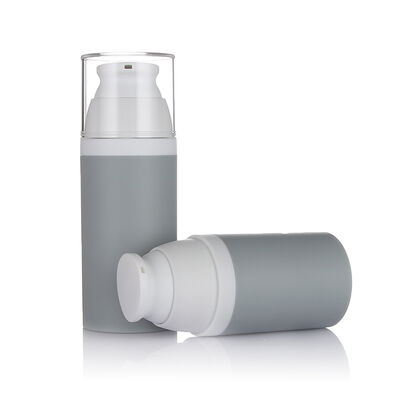 Graue Farbe, 80 ml, Airless-Pumpflasche, 3 Größen, optionale Kunststoff-Airless-Flasche für Kosmetika