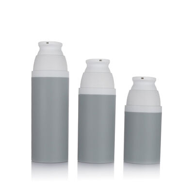 Graue Farbe, 80 ml, Airless-Pumpflasche, 3 Größen, optionale Kunststoff-Airless-Flasche für Kosmetika