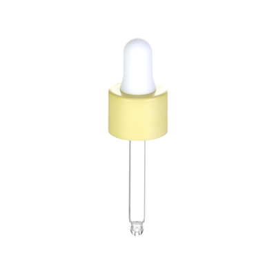 Schraube an der kosmetischen Glastropfenzähler-Pipette mit glatter Aluminiumkappe