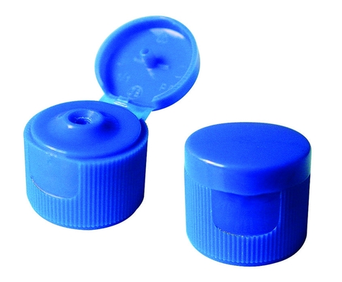 Blaue kosmetische Plastikflaschenkapseln, 24mm Flip Top Cap For Disinfectant