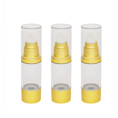 leeres klares Goldluftlose Pumpflasche für skincare Verpacken