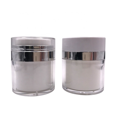 Luftloser Pumpen-acrylsauerCremetiegel, kosmetisches Behälter-Glas 50ml 50g für das Lotions-Verpacken
